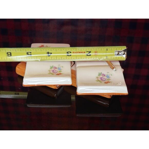 Pair Antique Porcelain Books Bernasconi AF South Post-Bidg. L Naples Italy - Picture 6 of 8